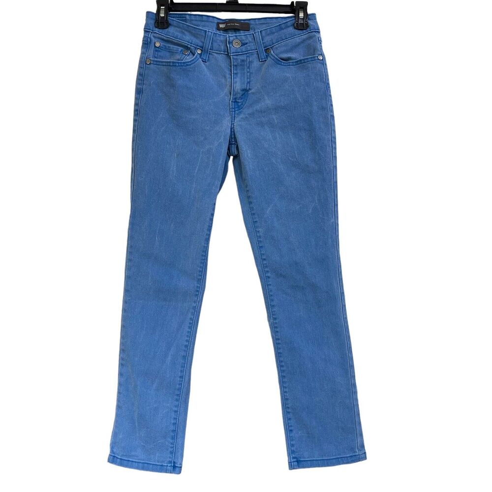 Levi’s Womens SZ 6 M Mid-Rise Skinny Jeans 5-Pockets Stretch Zip-Fly Sky Blue
